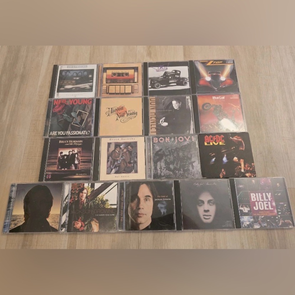 Lot of 17 Classic Rock & Oldies CDs Billy Joel AC/DC ZZ Top Neil Young Bon Jovi